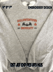 Halloweentown University Embroidery Design, Horror Movie Halloween Embroidery File, 3 Sizes, Format Exp, Dst, Jef, Pes, Horror Film Halloween