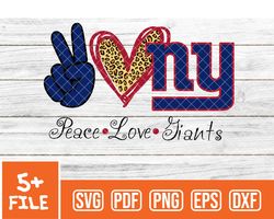 New York Giants Svg , Peace Love  NfL Svg, Team Nfl Svg 24
