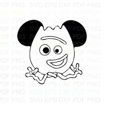 Forky_Face_Mickey_Mouse_with_hands_Outline_Toy_Story Outline Svg Dxf Eps Pdf Png, Cricut, Cutting file, Vector, Clipart