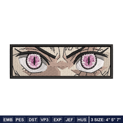 Demon Nezuko eyes 2 embroidery design, Kimetsu no Yaiba embroidery, anime design, embroidery file, Digital download