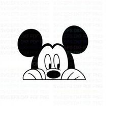 Mickey_peeking_Mickey_Mouse_2 Svg Dxf Eps Pdf Png, Cricut, Cutting file, Vector, Clipart - Instant Download