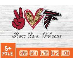 Atlanta Falcons Svg , Peace Love  NfL Svg, Team Nfl Svg 02
