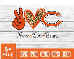 Chicago Bears Svg , Peace Love  NfL Svg, Team Nfl Svg 07