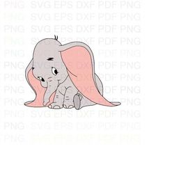 Dumbo_Baby_Elephant_2 Svg Dxf Eps Pdf Png, Cricut, Cutting file, Vector, Clipart - Instant Download