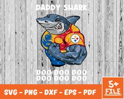 Pittsburgh Steelers Daddy Shark Nfl Svg , Daddy Shark   NfL Svg, Team Nfl Svg 28