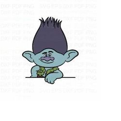 Branch_Half_Trolls Svg Dxf Eps Pdf Png, Cricut, Cutting file, Vector, Clipart - Instant Download
