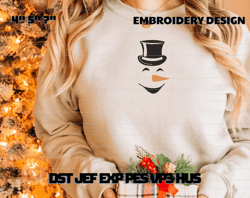 Snowman Custom Embroidery Designs, Christmas Embroidery Designs, Santa Hat Embroidery Designs, Merry Christmas Embroidery Designs