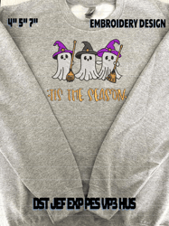 Tis The Season Embroidered Sweatshirt, Halloween Embroidered Sweatshirt, Retro Spooky Halloween, Happy Halloween Embroidered Shirt, Retro Halloween Gift