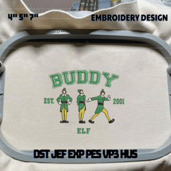 Buddy Elf Est 2001 Embroidery Machine Design, Merry Xmas 2023 Embroidery Design, Christmas Story Embroidery Design