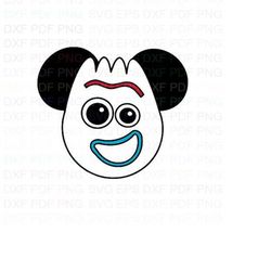 Forky_Face_Mickey_Mouse_Toy_Story Svg Dxf Eps Pdf Png, Cricut, Cutting file, Vector, Clipart - Instant Download