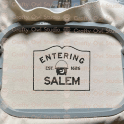 Entering Salem City Embroidery Design, Salem 1692 Embroidery File, They Missed One Embroidery Machine File