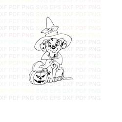 dalmatian_halloween Outline Svg Dxf Eps Pdf Png, Cricut, Cutting file, Vector, Clipart - Instant Download