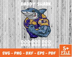 Baltimore Ravens Daddy Shark Nfl Svg , Daddy Shark   NfL Svg, Team Nfl Svg 03