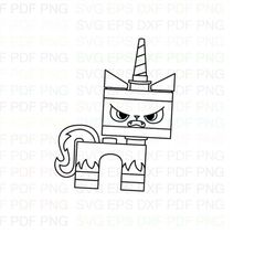 Unikitty_Angry Outline Svg Dxf Eps Pdf Png, Cricut, Cutting file, Vector, Clipart - Instant Download