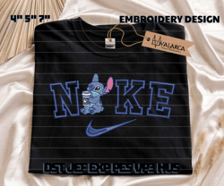 NIKE x Stitch Embroidered Sweatshirt, Cartoon Brand Character Embroidered Sweatshirt, Custom Brand Embroidered Sweatshirt, Best-selling Cartoon Embroidered Sweatshirt, Brand Character Embroidered Sweatshirt