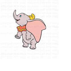Dumbo_Elephant_Stand_up Svg Dxf Eps Pdf Png, Cricut, Cutting file, Vector, Clipart - Instant Download