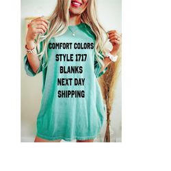 Comfort Colors Blank T-Shirt, Blank Shirts, Comfort Colors 1717 Blank Tee, Comfort Color Unisex Blanks for Press, Comfor