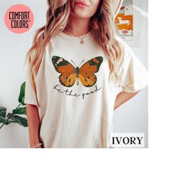 Comfort Colors Butterfly Shirt, Be The Good, Womens Fall Shirt, Oversized Graphic Tee, Boho Shirt Womens, Gift for Women
