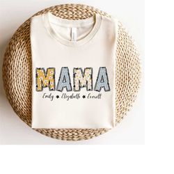 Custom Mom Shirt With Names, Personalized Mom Shirt, Mama Shirt Funny, New Mom Gift, Mama Gift, Oversized Mom Shirt, Fun