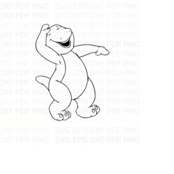 Barney2 Outline Svg Dxf Eps Pdf Png, Cricut, Cutting file, Vector, Clipart - Instant Download