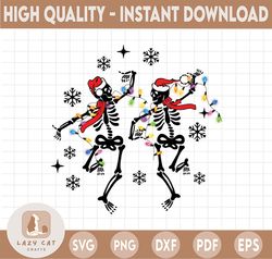 Christmas Dancing Skeletons, Santa Skeleton, Christmas Sublimation Download, For Cricut, Digital Design, Sublimation Dig