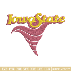 Iowa State Cyclones embroidery, Iowa State Cyclones embroidery, Football embroidery, Sport embroidery, NCAA embroidery.