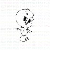 Baby_Tweety_Baby_Looney_Tunes Outline Svg Dxf Eps Pdf Png, Cricut, Cutting file, Vector, Clipart - Instant Download