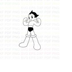 Astro_Boy_0001 Outline Svg Dxf Eps Pdf Png, Cricut, Cutting file, Vector, Clipart - Instant Download