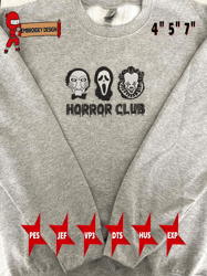Creepy Movie Embroidery File, Halloween Movie Club Embroidery Design, Horror Club Embroidery Design, Embroidery Files