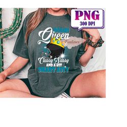 Football Queen Classy Sassy And A Bit Smart Assy PNG, Football Mascot Png, Football Shirt, PNG Sublimation, Game Day PNG