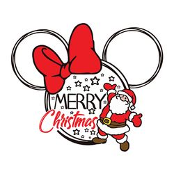 Minnie Merry Christmas Svg, Disney Christmas Svg, Merry Christmas Svg, Christmas Tree Svg File Cut Digital Download