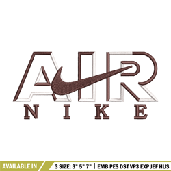Air nike embroidery design, Nike embroidery, Embroidery file, Embroidery shirt, Nike design, Digital download