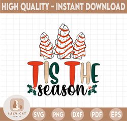PNG Tis the season Christmas cake PNG digital download