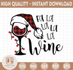 Fa la la Wine Funny Sublimation Design PNG Clipart Graphic, Digital Download