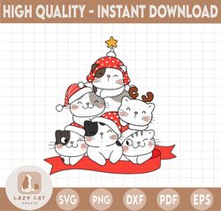 Cat Christmas Tree Meowy Catmas Xmas PNG, Cat Lover Christmas Gift, Funny Christmas png,Christmas Cat png,Cat Christmas