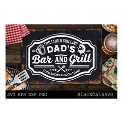 Dad's Bar And Grill Svg, Grilling Svg, Bbq Svg, Dads Bar And Grill Svg, Father's Day Gift Svg - Mary Sublimation