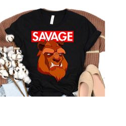 Disney Beauty and the Beast Savage Face Graphic T-Shirt, The Beast T-shirt, Walt Disney World, Magic Kingdom, Disneyland