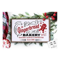 Gingerbread bakery svg, Christmas bakery svg, Gingerbread svg, Christmas baking svg, Mrs Claus svg, Farmhouse Christmas