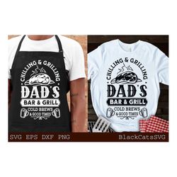 Dad's Bar & Grill svg, Barbecue svg, Grilling svg, BBQ Svg, Dad's Bar svg, Father's day gift svg, BBQ Cut File, Funny Ap