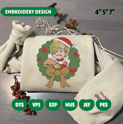 Christmas Embroidery Designs, Anime Embroidery Designs, Inspired Anime Embroidery Designs, Christmas Anime Designs