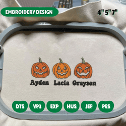 Pumpkin Embroidery Design, Customized Halloween Embroidery Machine Design, Personalized Halloween Embroidery Design For Shirt