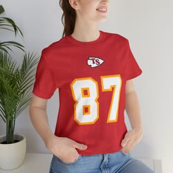 Taylor Swift and Travis Kelce Jersey Shirt  Swift Jersey Shirt  Kelce Jersey Shirt  Swiftie Jersey Red Football Jersey