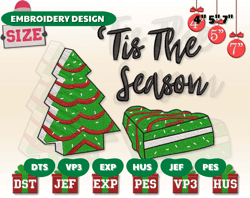Christmas Tree Cake Embroidery Designs, Christmas Embroidery Designs, Christmas Embroidered, Tis The Season Embroidery