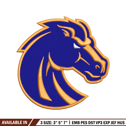 Boise State Broncos embroidery design, Boise State Broncos embroidery, logo Sport, Sport embroidery, NCAA embroidery.