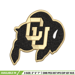 Colorado Buffaloes embroidery design, Colorado Buffaloes embroidery, logo Sport, Sport embroidery, NCAA embroidery.