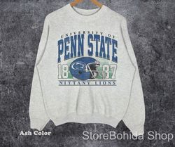 Vintage University Penn 1887 Crewneck Sweatshirt, Football Penn Shirt, Penn Fan Crewneck Shirt Gift For Fan, Game Day Sh