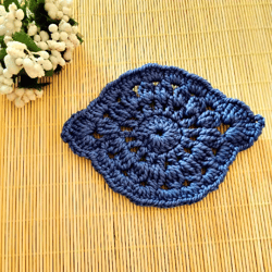Crochet Oval Coaster Pdf Pattern