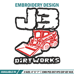 J3 dirtworks embroidery design, Logo embroidery, Embroidery file, Embroidery shirt, Emb design, Digital download