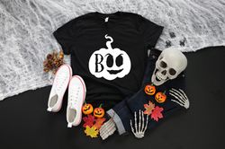 Boo Pumpkin Shirt, Halloween Boo Shirt, Pumpkin Shirt, Spooky Season Tee