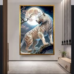 Leopard Canvas Wall Art, Leopard Portrait Black And White, Wildlife Canvas Print, Animal Photography, Leopard Art,Ready-